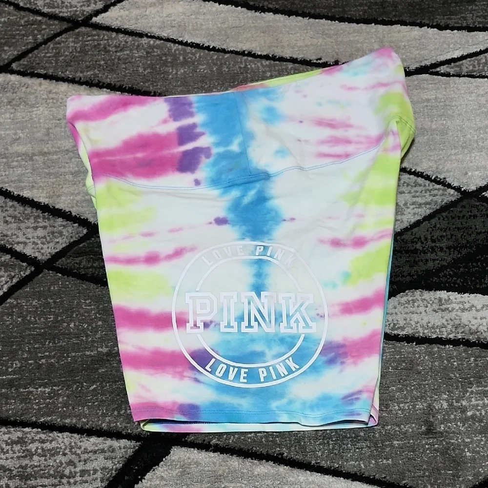 VS PINK 2021 TIE-DYE HIGH-WAIST BIKE SHORT XL